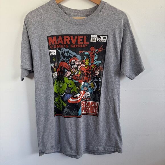 Marvel Gray Graphic T-Shirt short sleeve Men’s size Medium - Picture 2 of 6